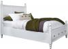 image of Parawood Cottage Storage Bed, Beach White