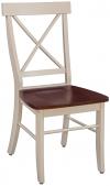 image of Parawood X Back Chair, Almond & Espresso