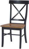image of Parawood X Back Chair, Black/Cherry