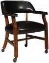 image of Parawood Castored Chair, Antique Cherry