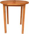 image of Acacia Oiled 38 Inch Round Bar Table with Umbrella Cutout